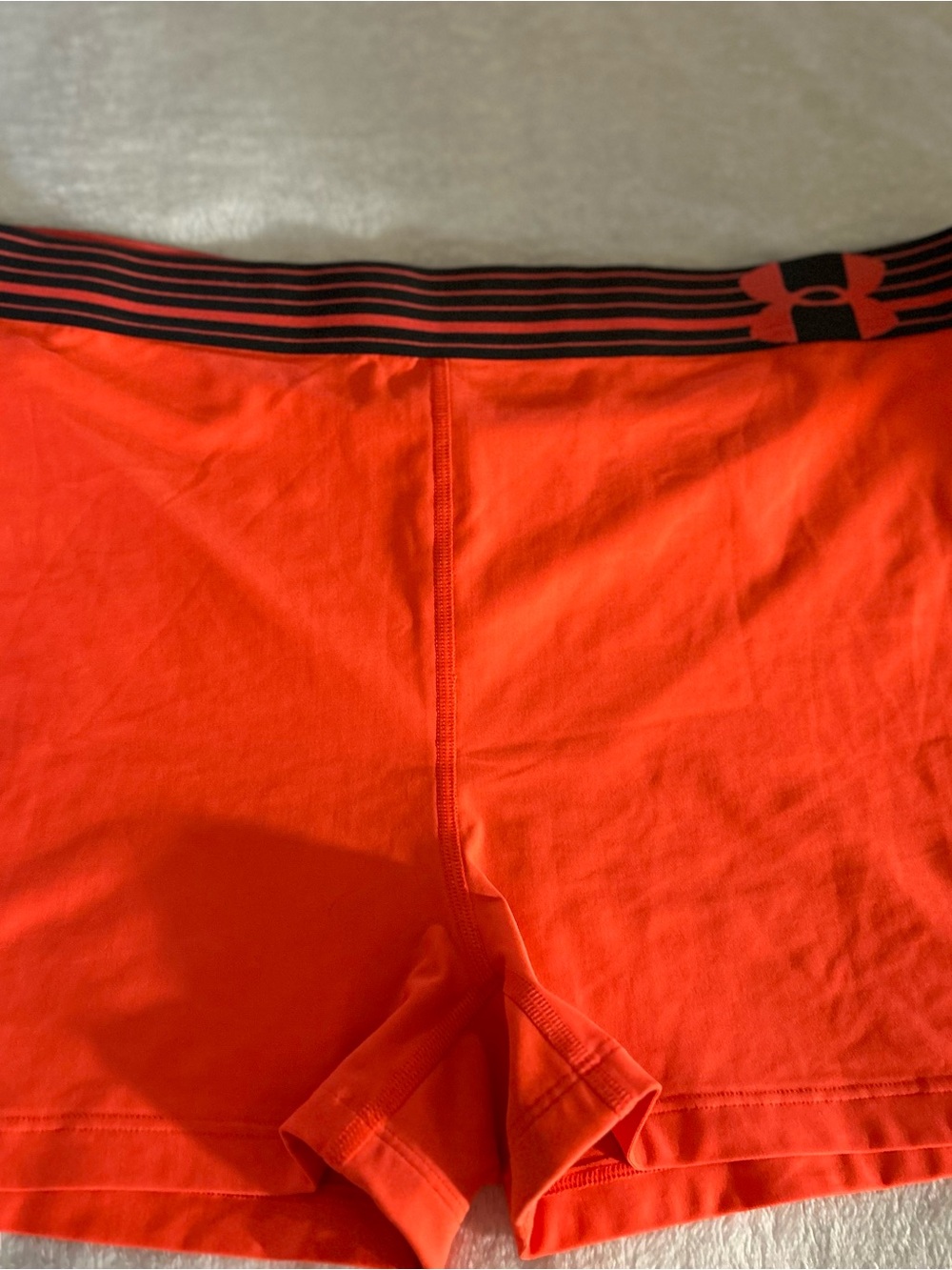 Under Armour Men’s Orange Athletic Boxer Briefs with Black Waistband